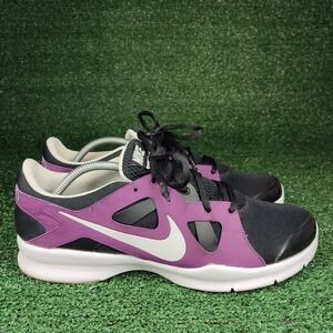 Nike Sneakers Women 11 Purple Black Training 599553-014 Low Top Athletic Shoes